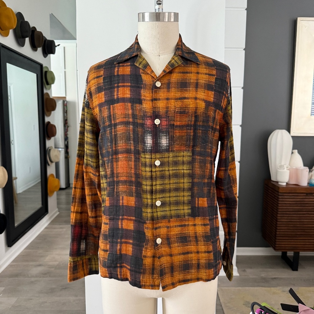 AllSaints NWT Men's Carreaux Cotton Shirt, Size XS‎